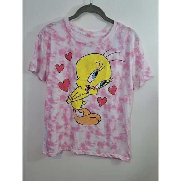 Kids Tweety Floral T-Shirt in Light Blue - Size XL
